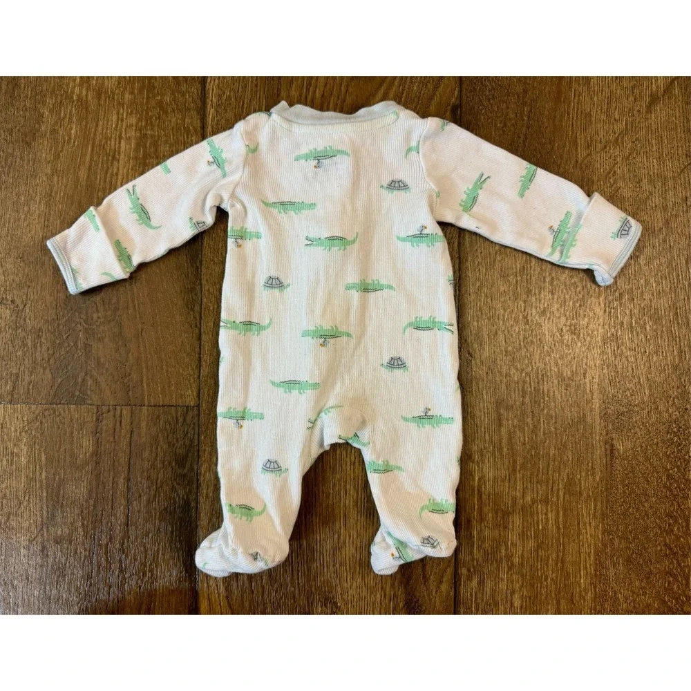Carters Preemie Baby Boy Sleeper Outfit Romper Cotton Reborn Doll Ribbed Animals